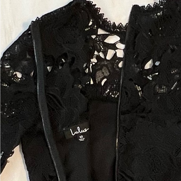 Lulus Black Lace Sheath Dress Holiday Party Dress Size XS - Picture 10 of 12